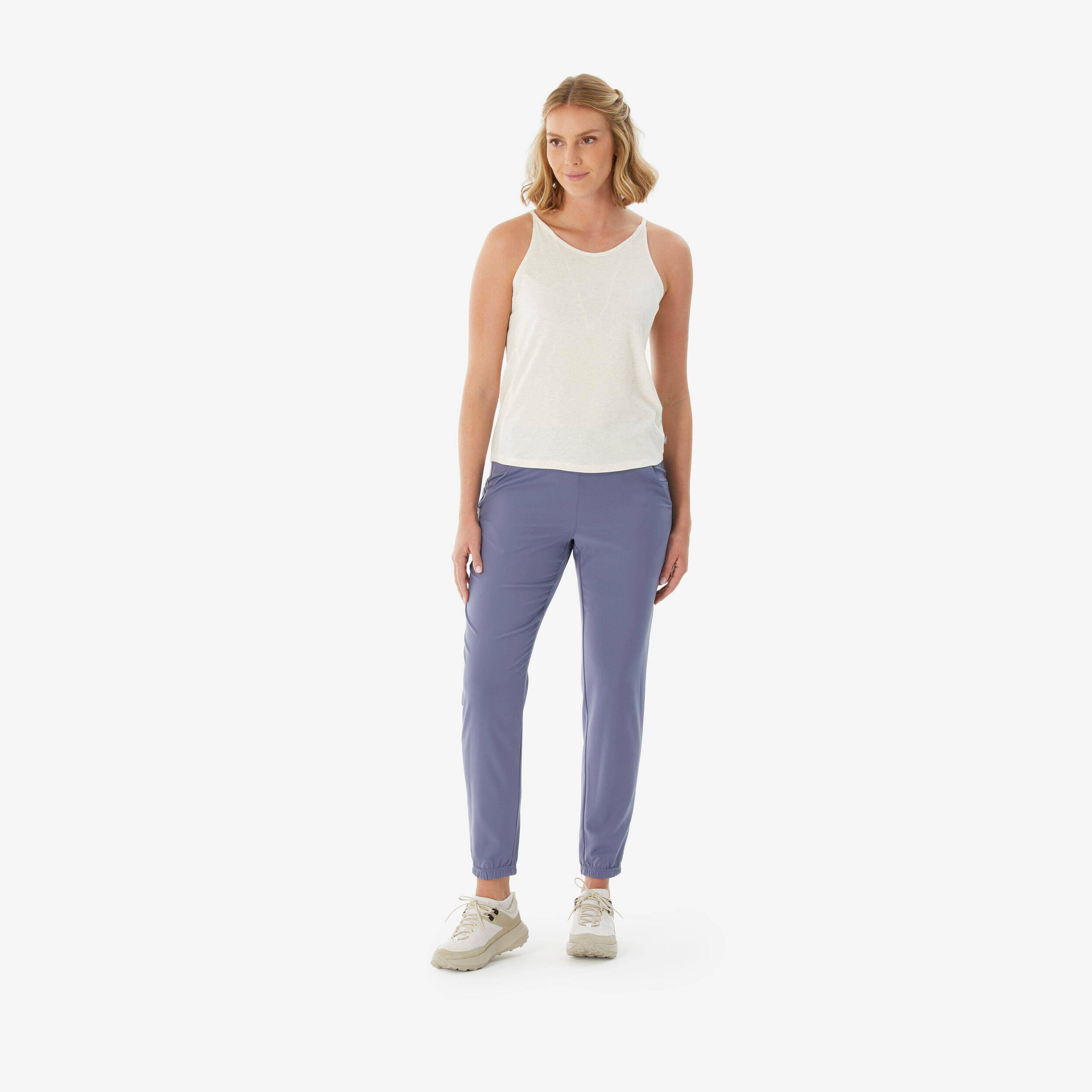 Women’s hiking trousers, NH100 - Purple -  2