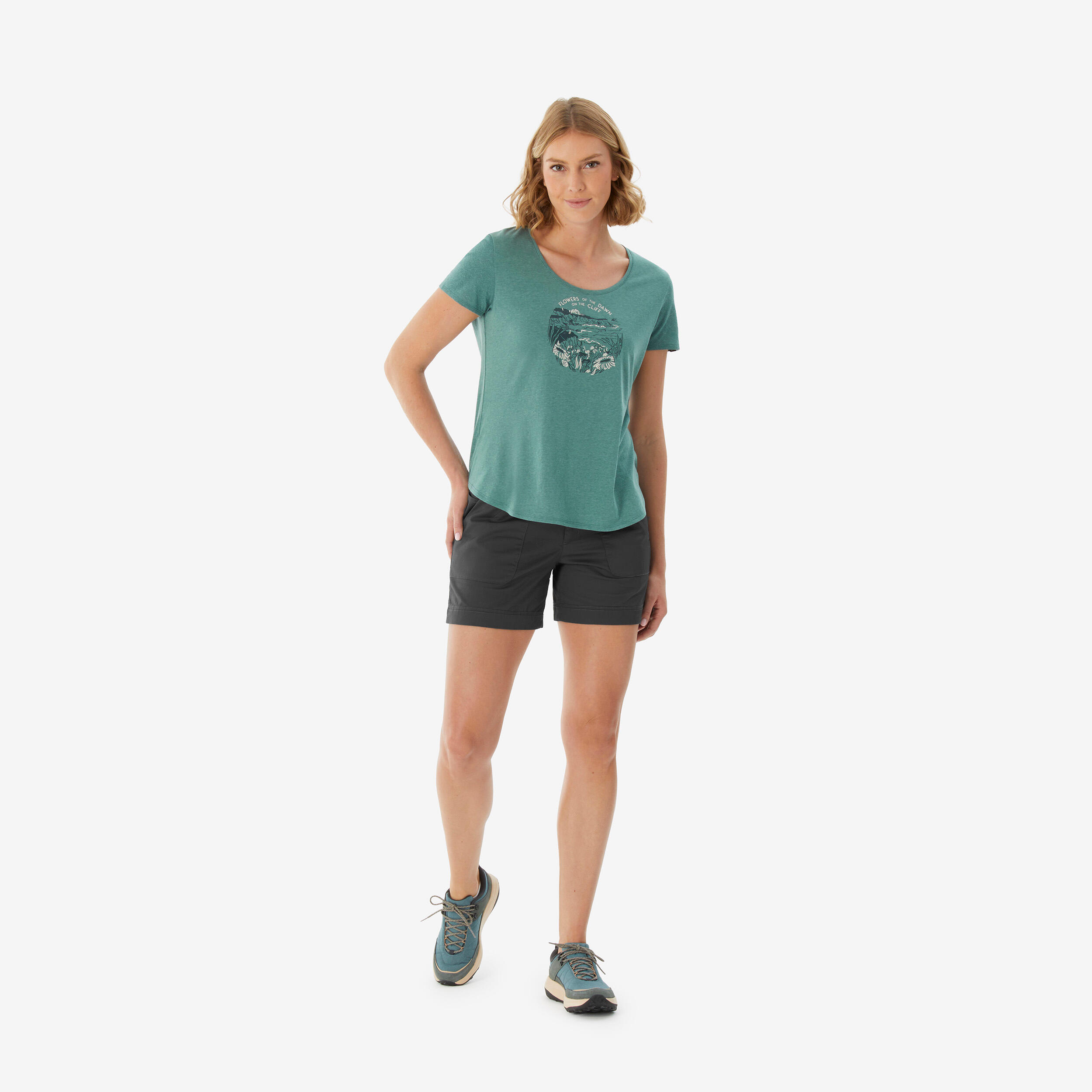Short de randonnée 6 poches femme, NH 500 2/6