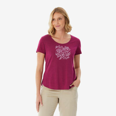 T-shirt trekking donna NH500 | bianco