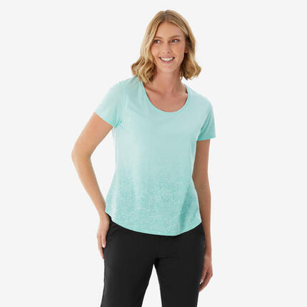 Camiseta de montaña y trekking manga corta Mujer Quechua NH500