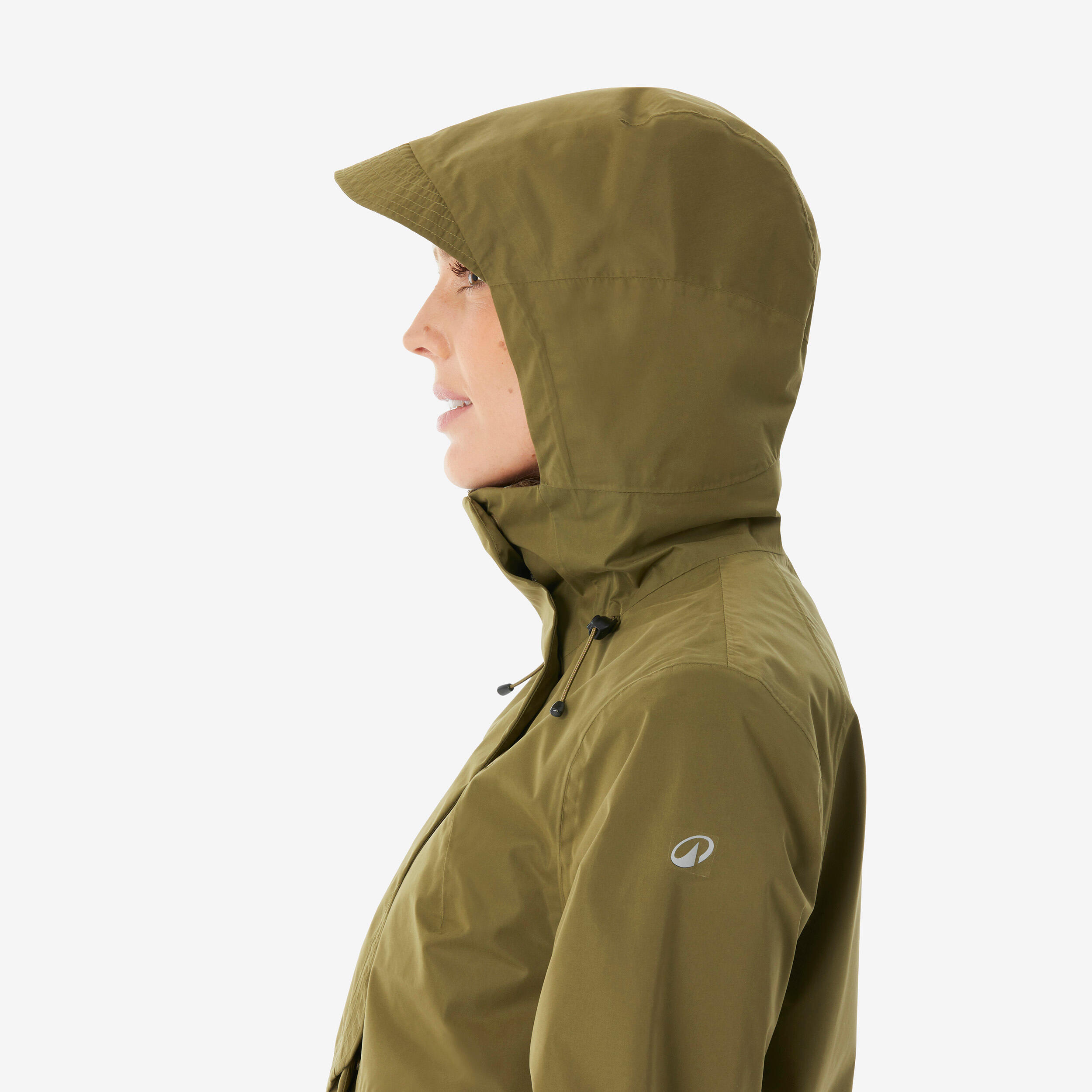 Veste longue imperméable femme, NH500 11/12