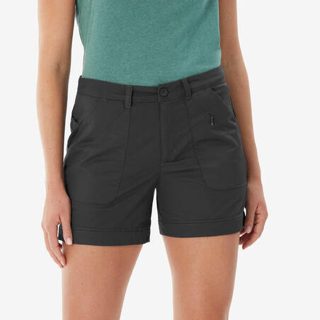 Шорти жіночі NH500 для туризму сірі