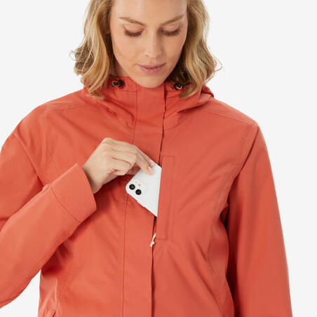 Куртка жіноча NH500 для туризму оранжева