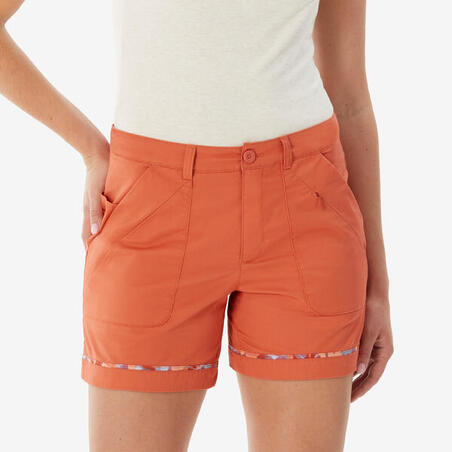 Шорти жіночі NH500 для туризму помаранчеві
