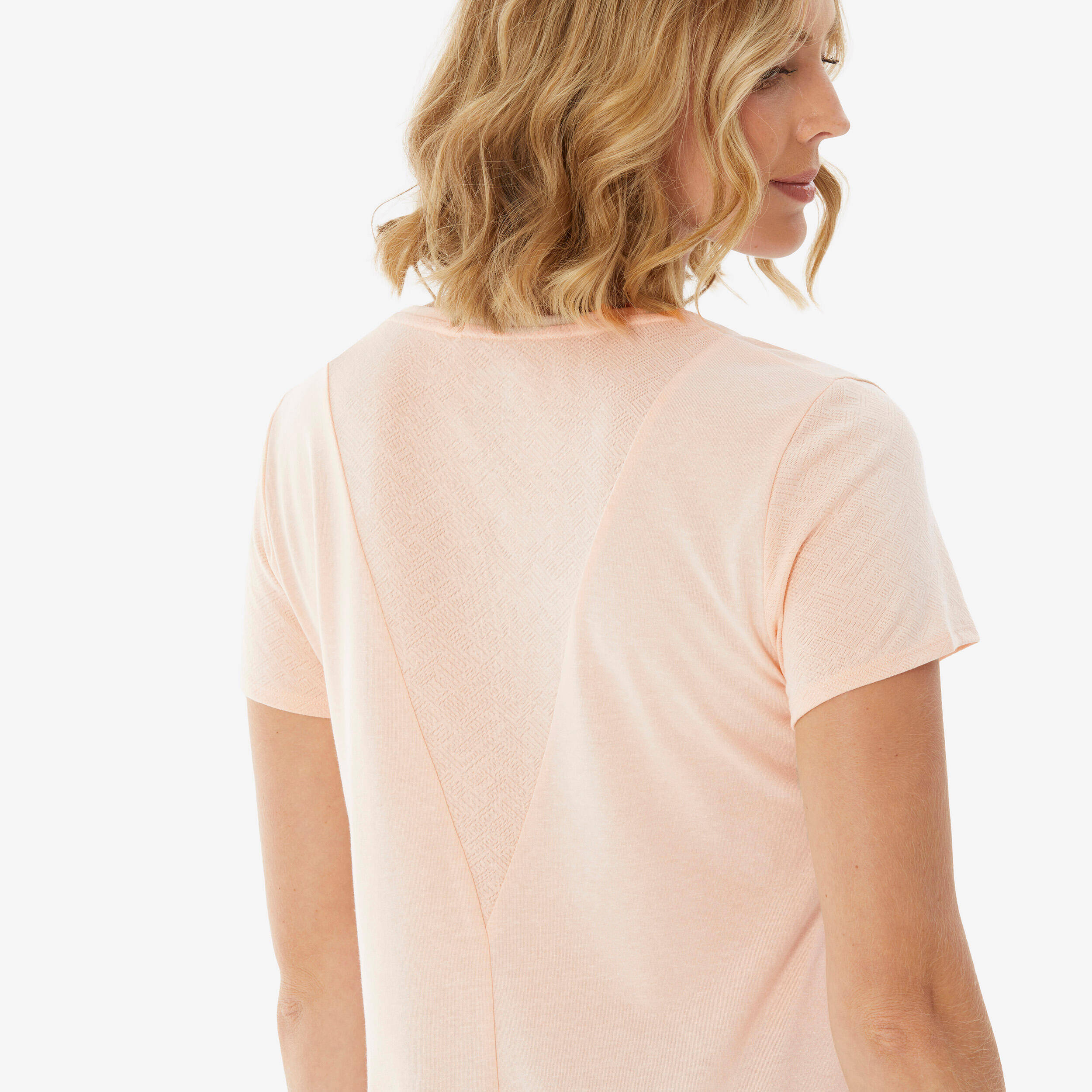Women’s hiking T-shirt, NH500 - Beige -  4