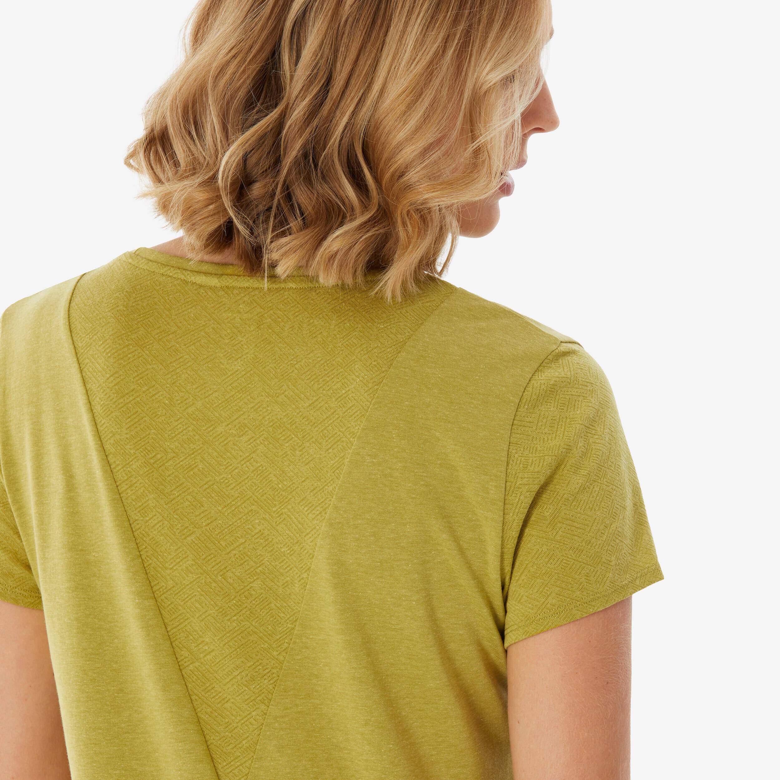 Women’s hiking T-shirt, NH500 - Khaki -  4