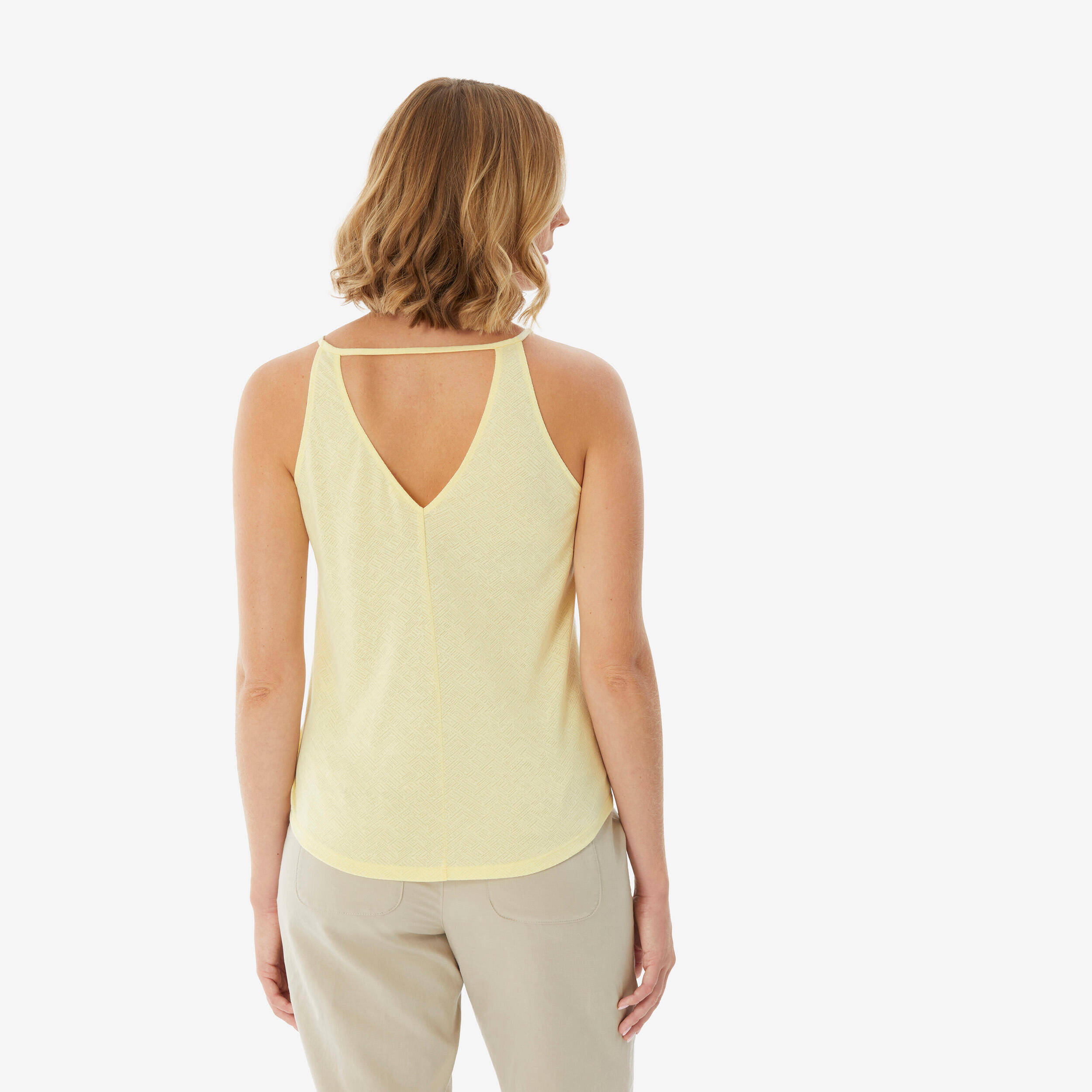 Women’s hiking tank top, NH500 - Yellow -  3