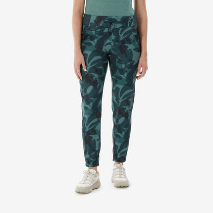 Pantalon de randonnée femme, NH100 vert