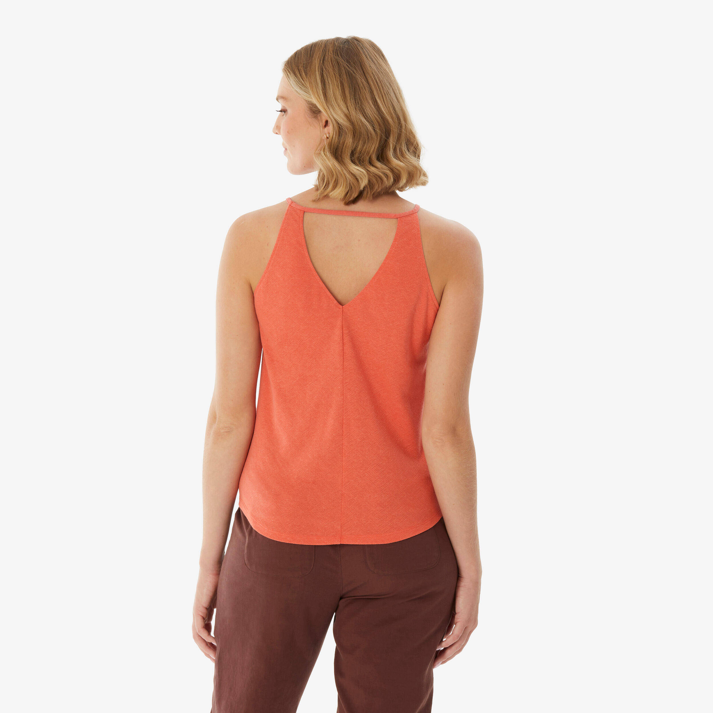Women’s hiking tank top, NH500 - Orange -  3