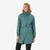 Veste de randonnée imperméable femme, Raincut Longue vert