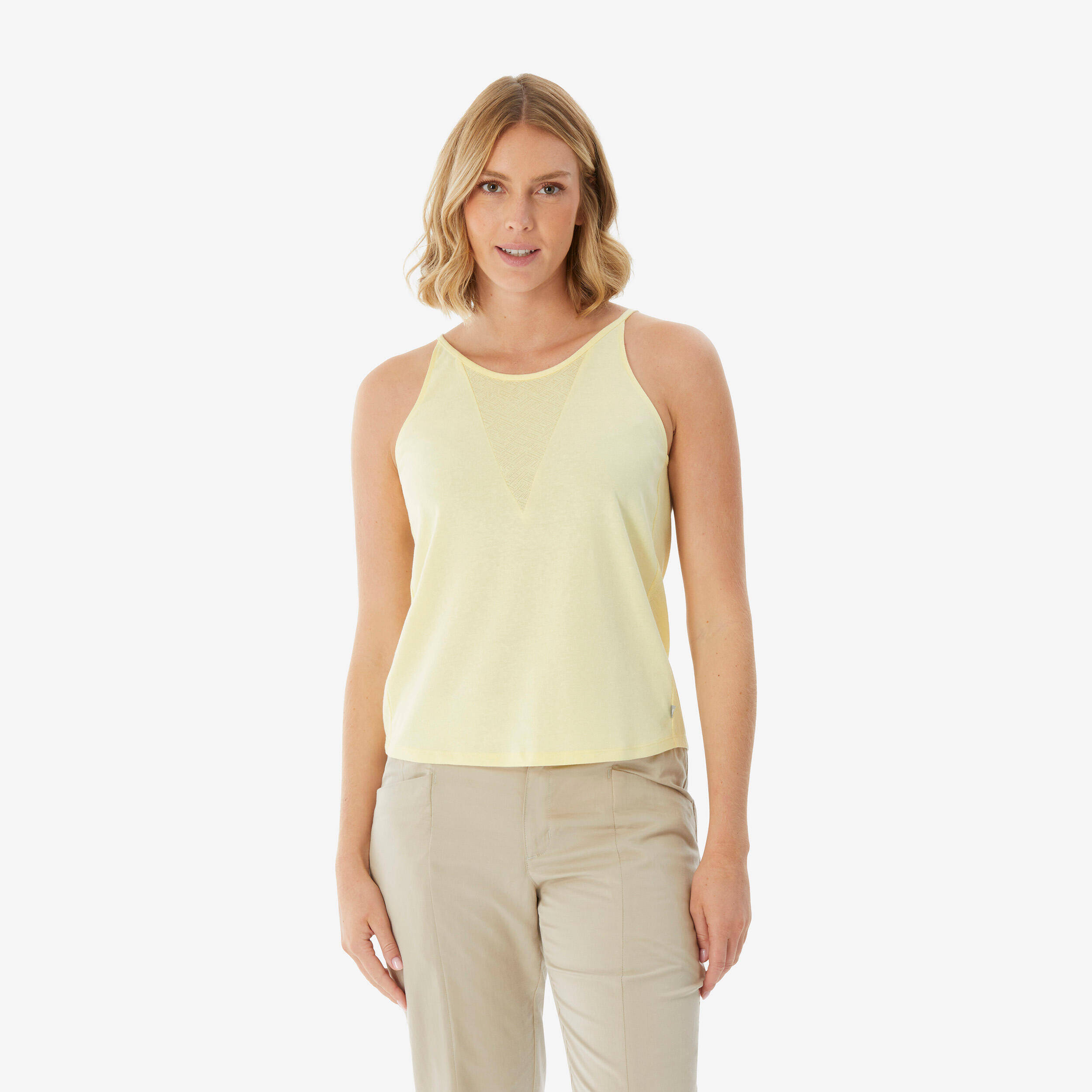 Women’s hiking tank top, NH500 - Yellow -  1