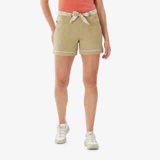 Women’s six-pocket hiking shorts NH500 - Beige