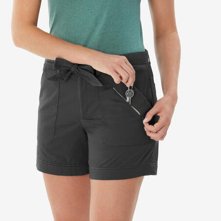 Шорти жіночі NH500 для туризму сірі