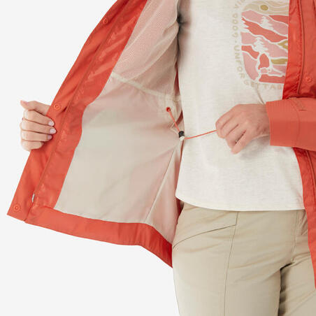Куртка жіноча NH500 для туризму оранжева