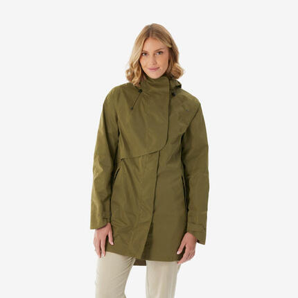 Veste longue imperméable femme, NH500