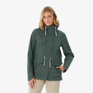 Raincoat Women Hiking Lightweight Waterproof Parka - Green