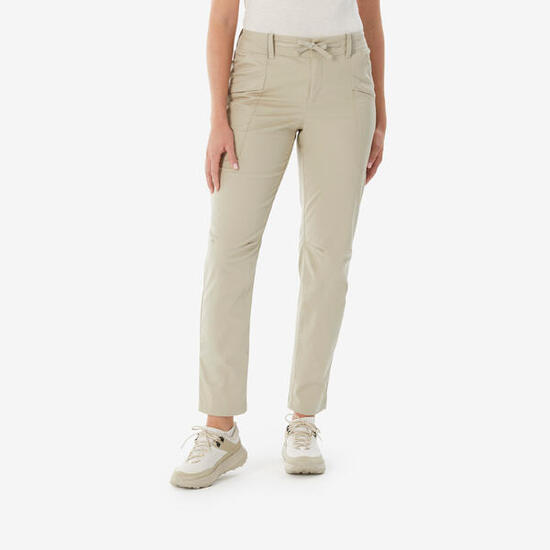 Pantalon de randonnée femme, NH500 Regular beige