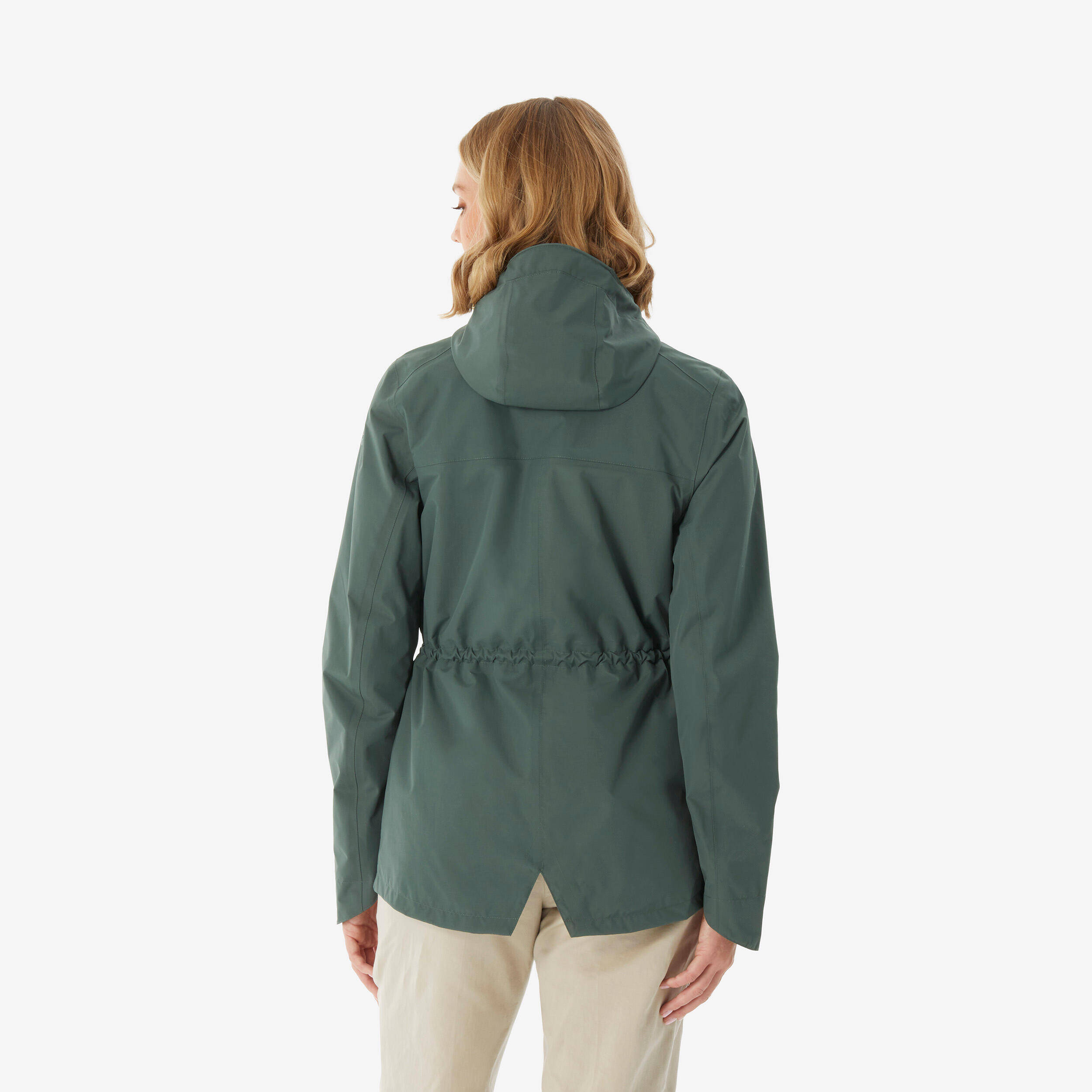 Women’s waterproof hiking parka, NH500 - Green -  4