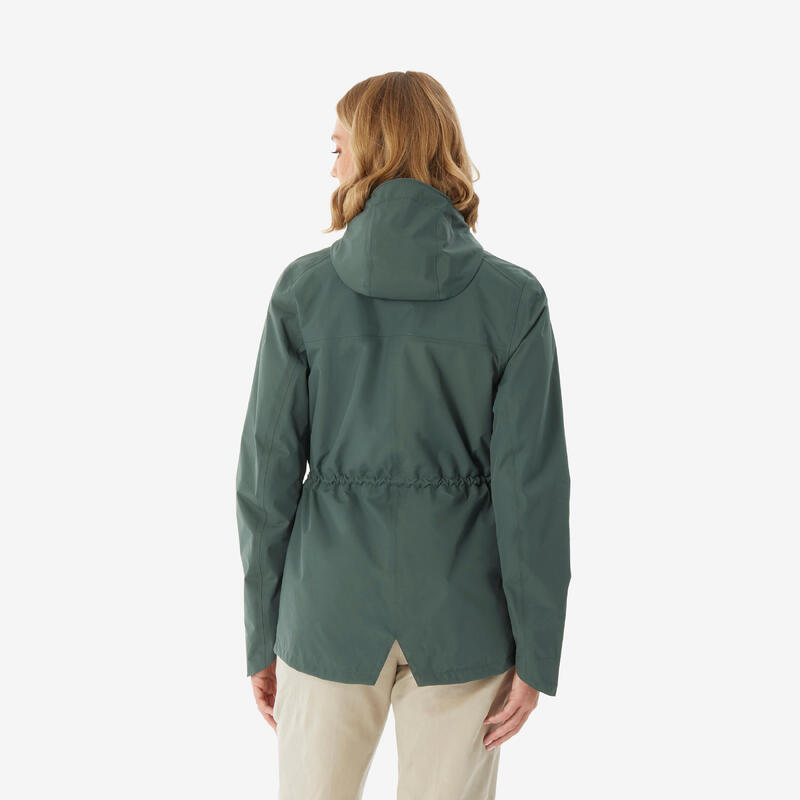 Geacă parka impermeabilă drumeție NH500 verde damă