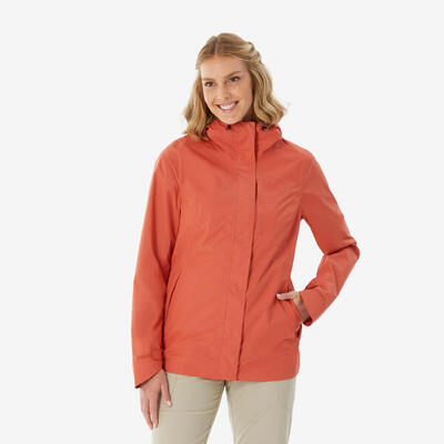 Giacca montagna donna NH500 impermeabile verde