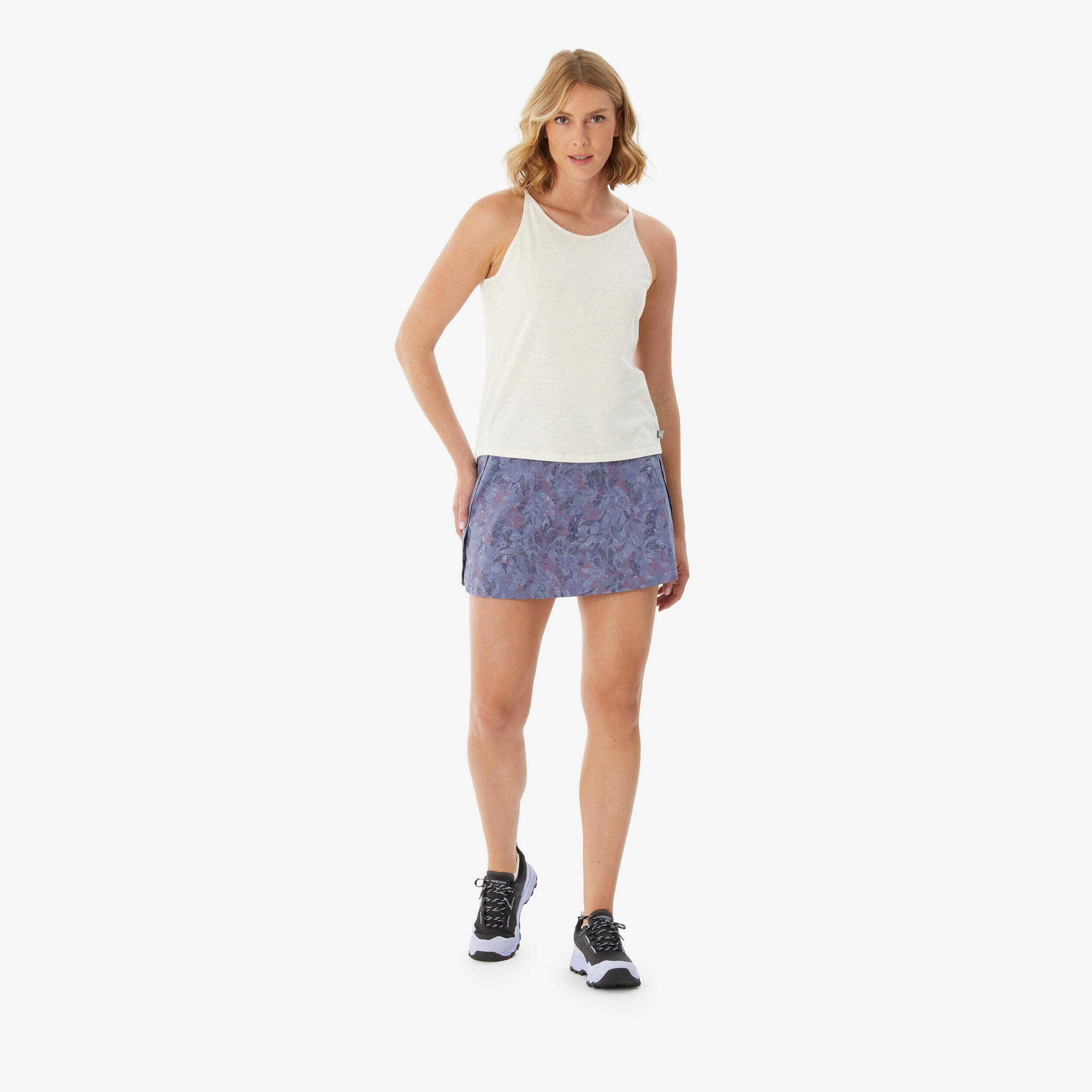 Women’s hiking skort, NH500 - Purple -  2