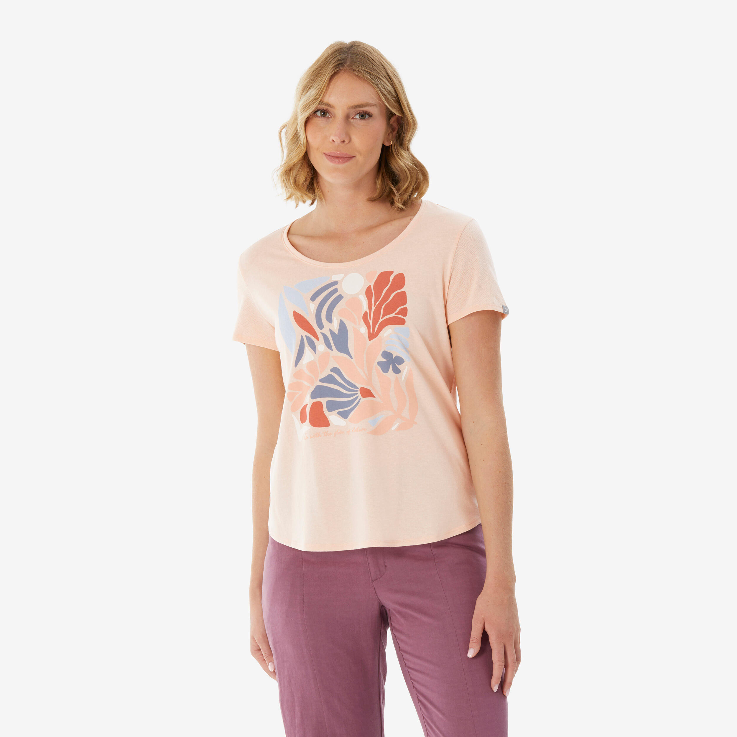 quechua Women’s hiking T-shirt, NH500 - Beige-picture-5