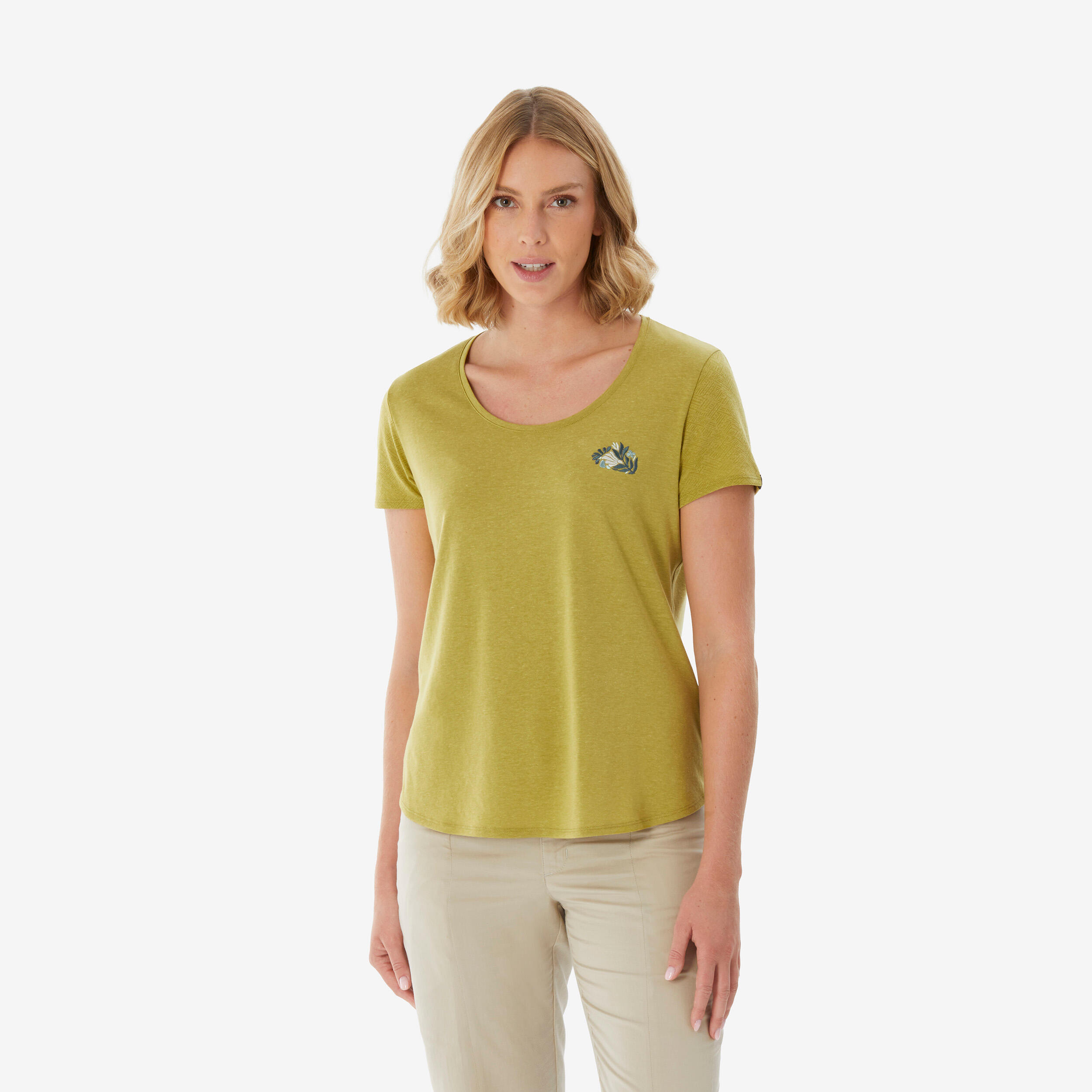 quechua Women’s hiking T-shirt, NH500 - Khaki-picture-9