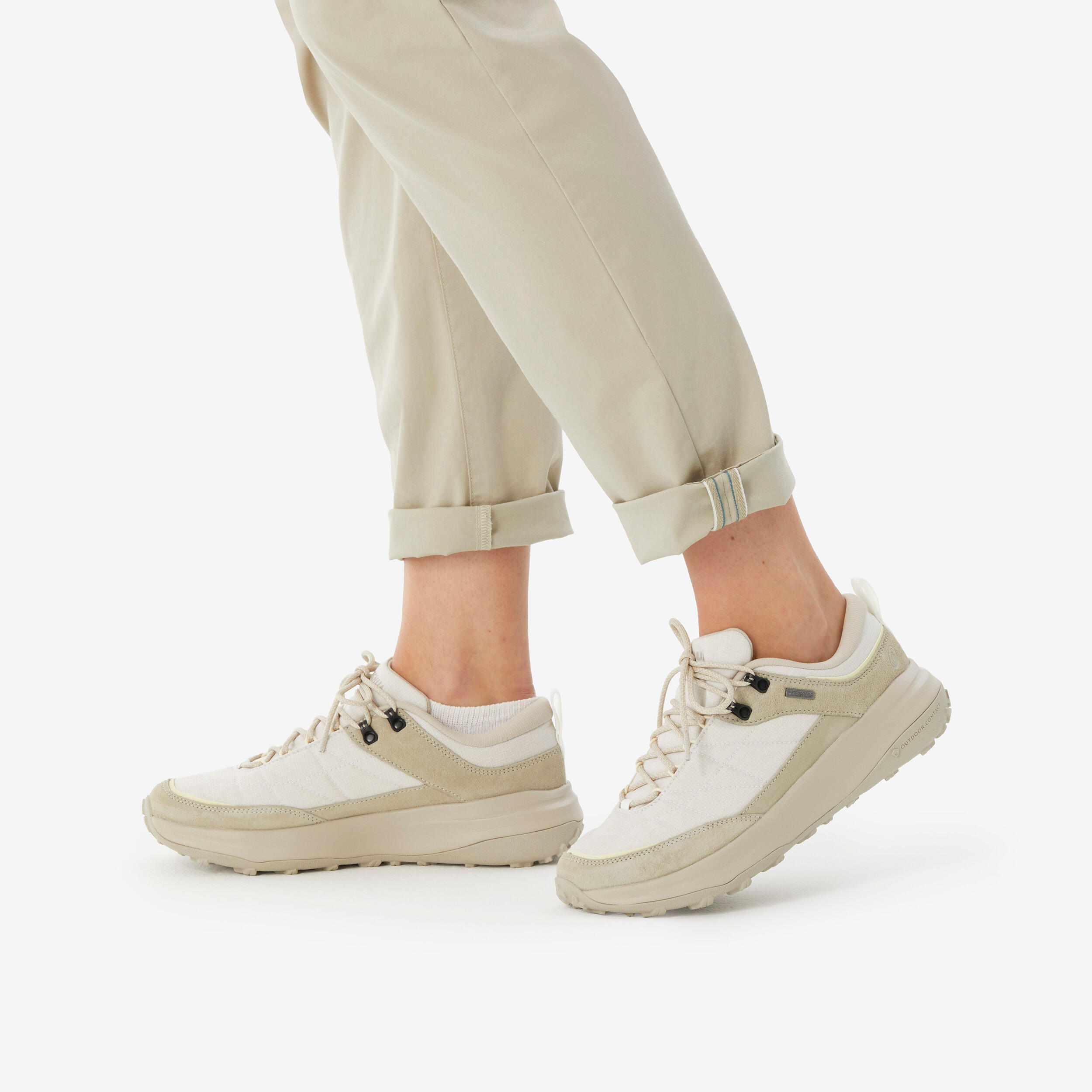 Pantalon de randonnée femme, NH500 Regular beige 5/5