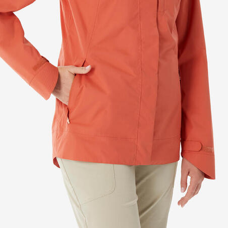 Куртка жіноча NH500 для туризму оранжева