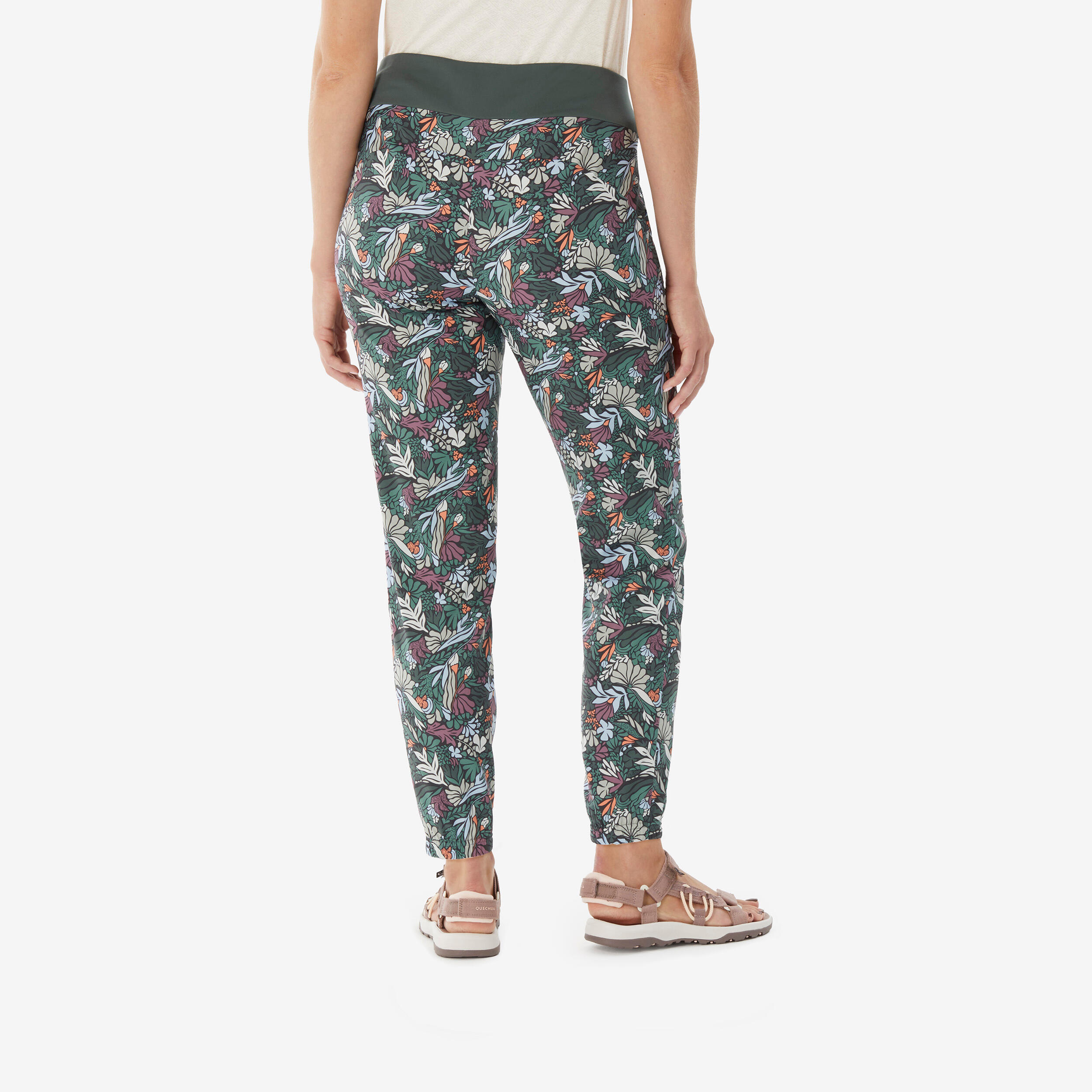 Pantalon de randonnée femme, NH100 vert 3/5