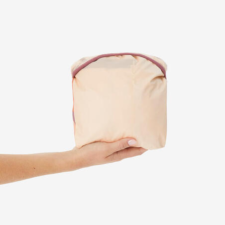 Куртка жіноча для туризму водонепроникна довга для туризму оранжева