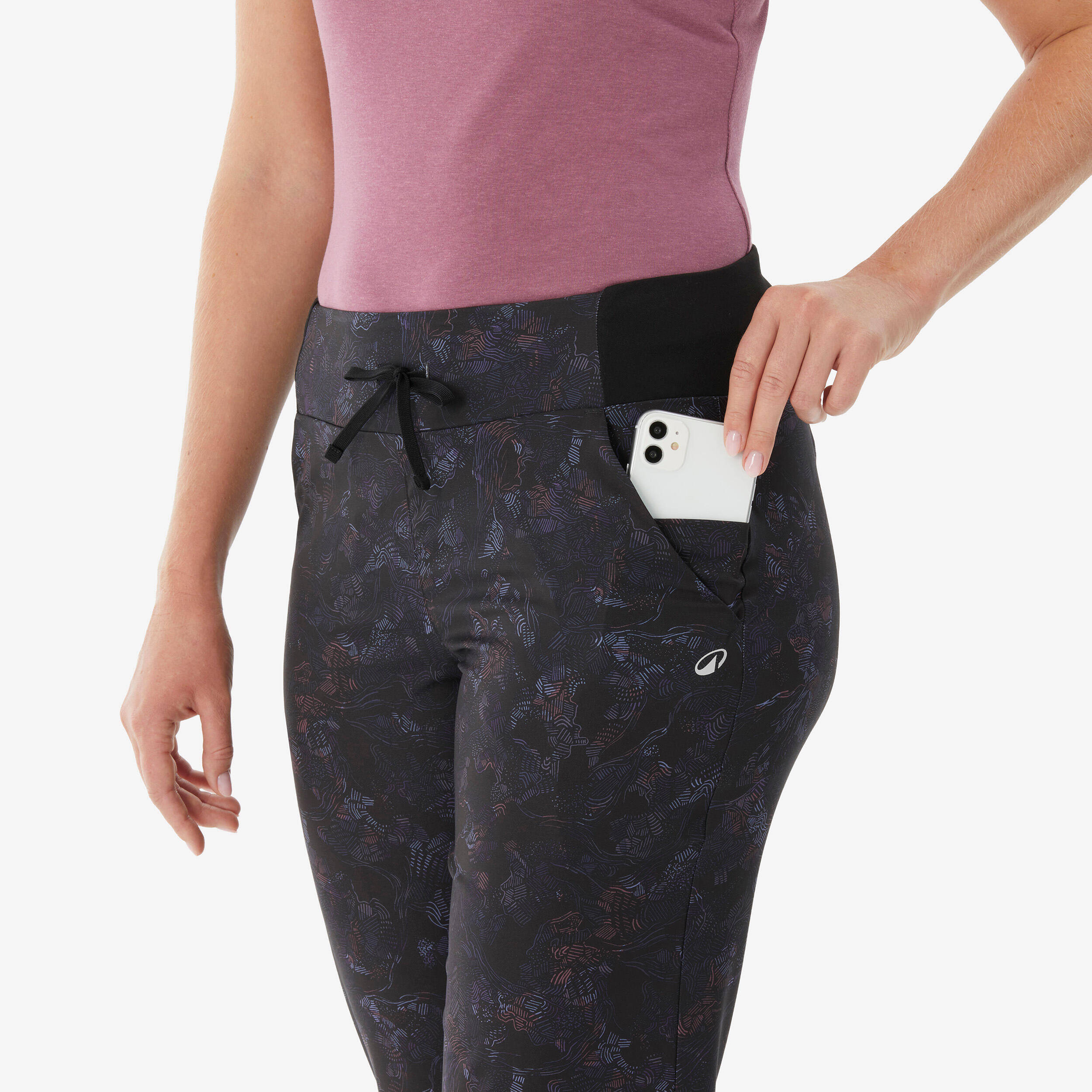 Women’s hiking trousers, NH100 - Purple -  5