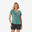 Tricou de drumeție NH500 Verde Damă