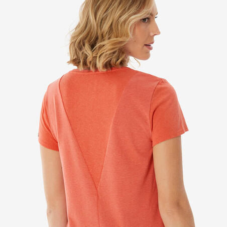 Футболка жіноча NH500 для туризму помаранчева