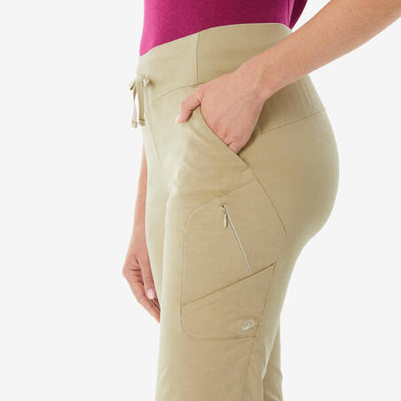 Штани жіночі NH500 для туризму бежеві
