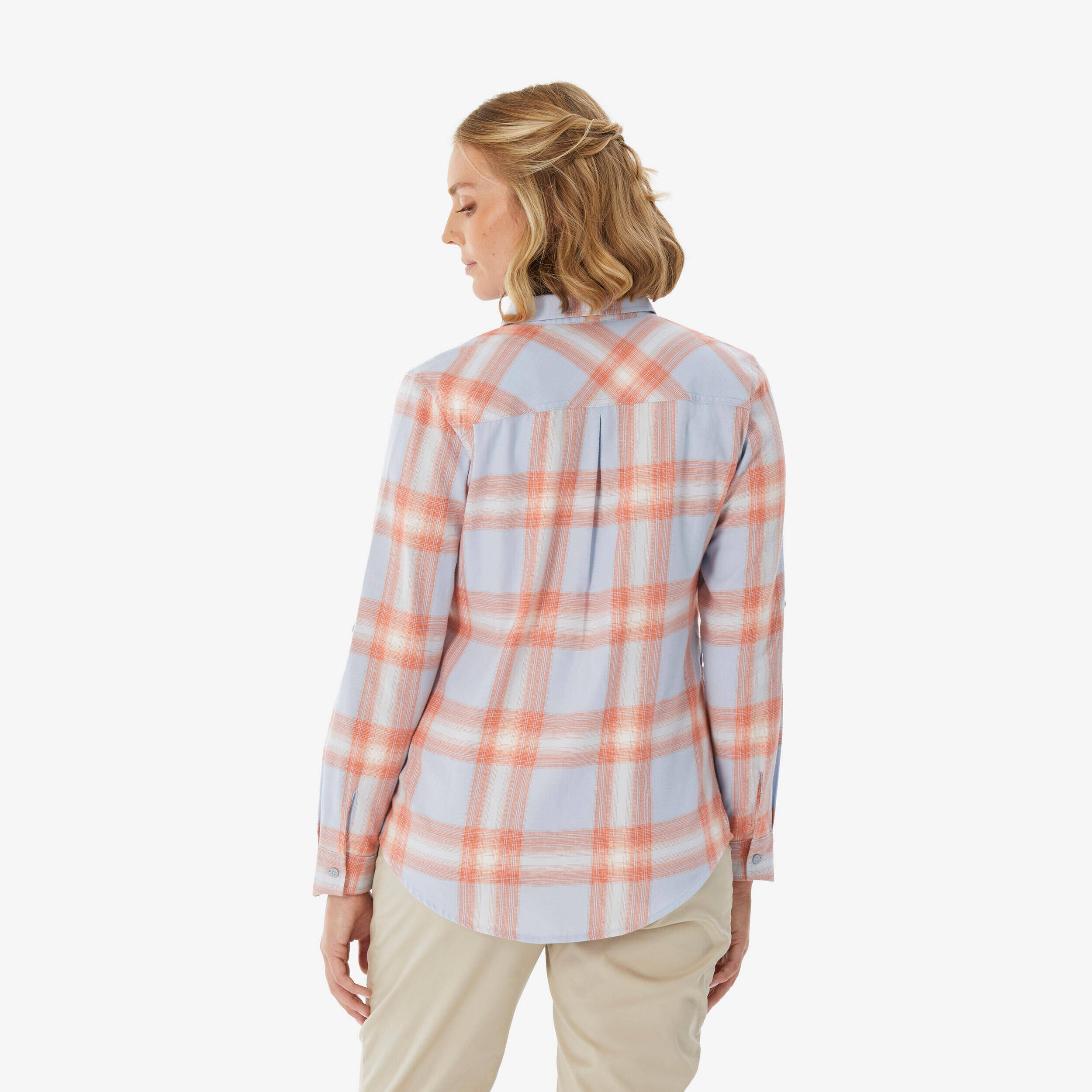 Women’s long-sleeved travel shirt, TRAVEL 100 - Purple -  5