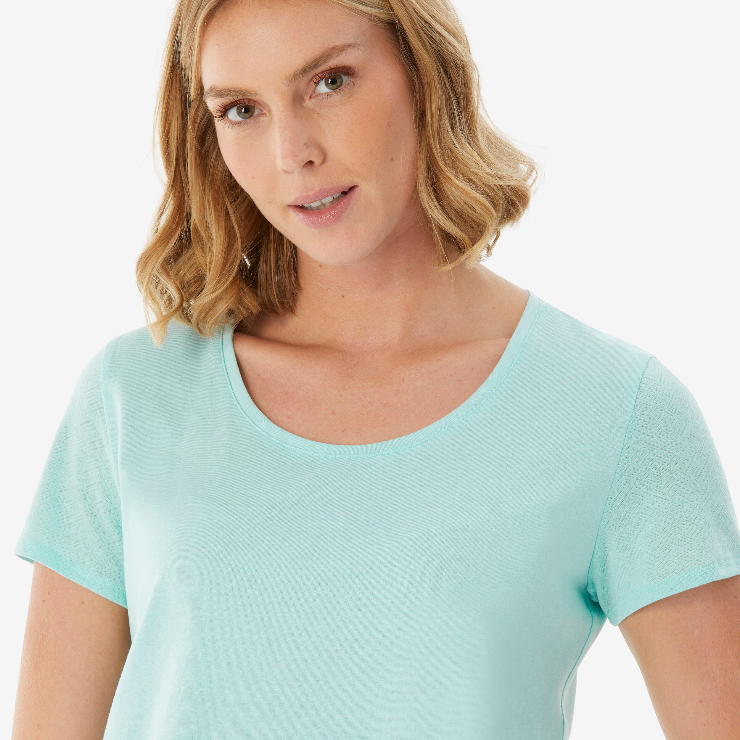 T-shirt trekking donna NH500 azzurra 6/6