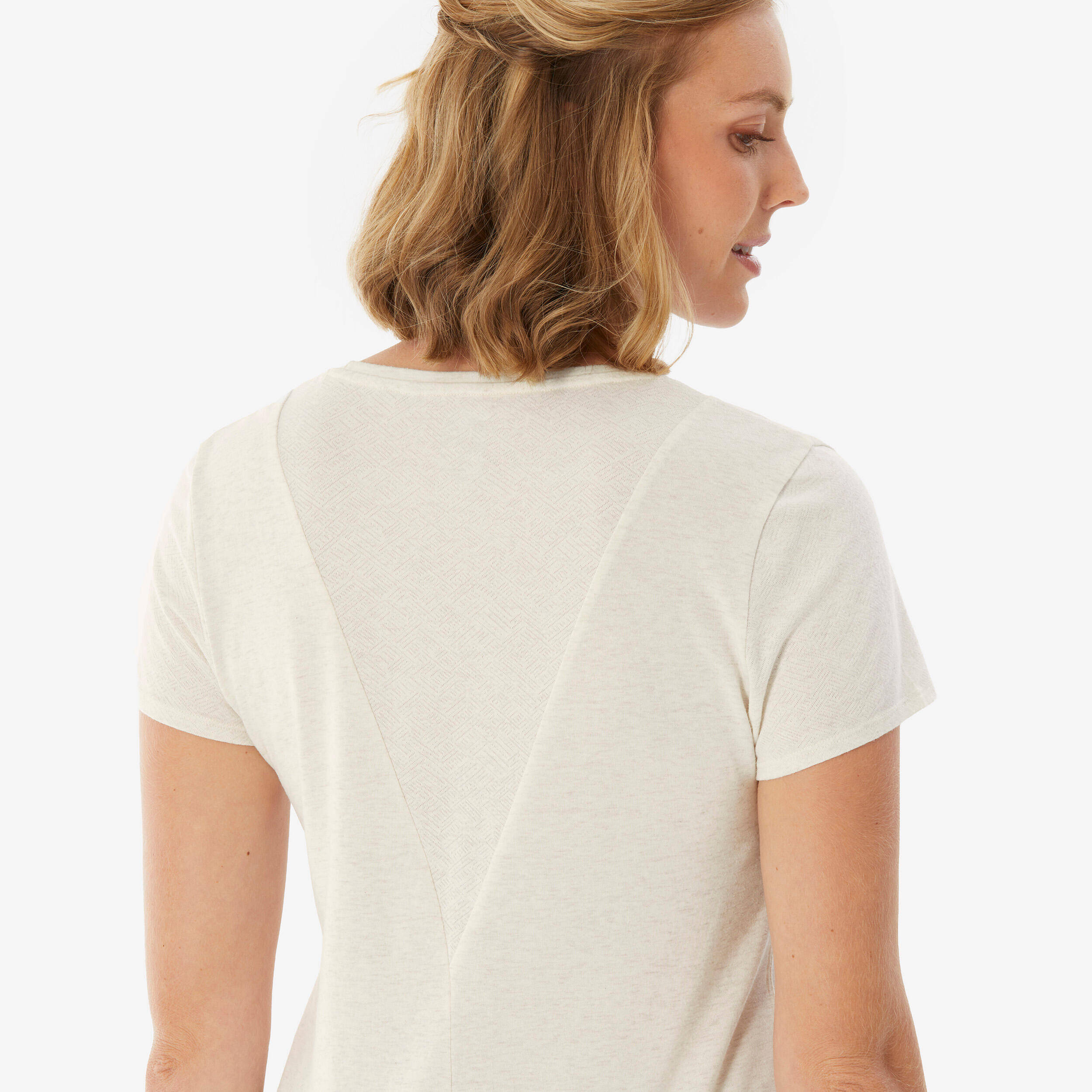 Women’s hiking T-shirt, NH500 - White -  4