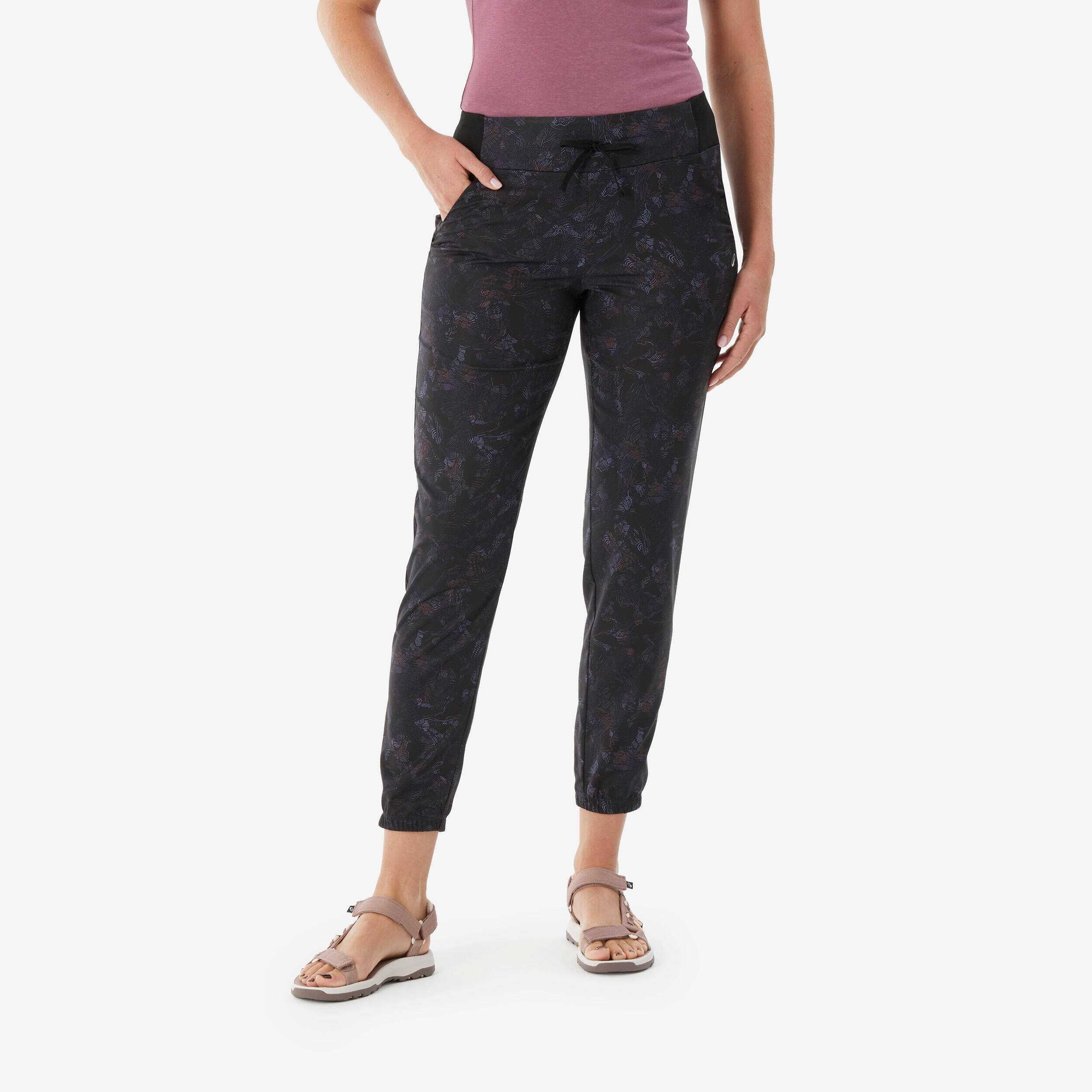 Women’s hiking trousers, NH100 - Purple