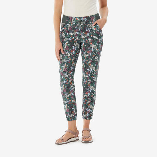 Pantalon de randonnée femme, NH100 vert