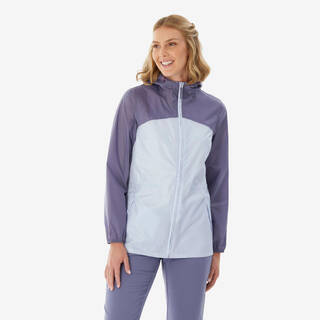 Raincoat Women Hiking Lightweight Waterproof Jacket - Purple