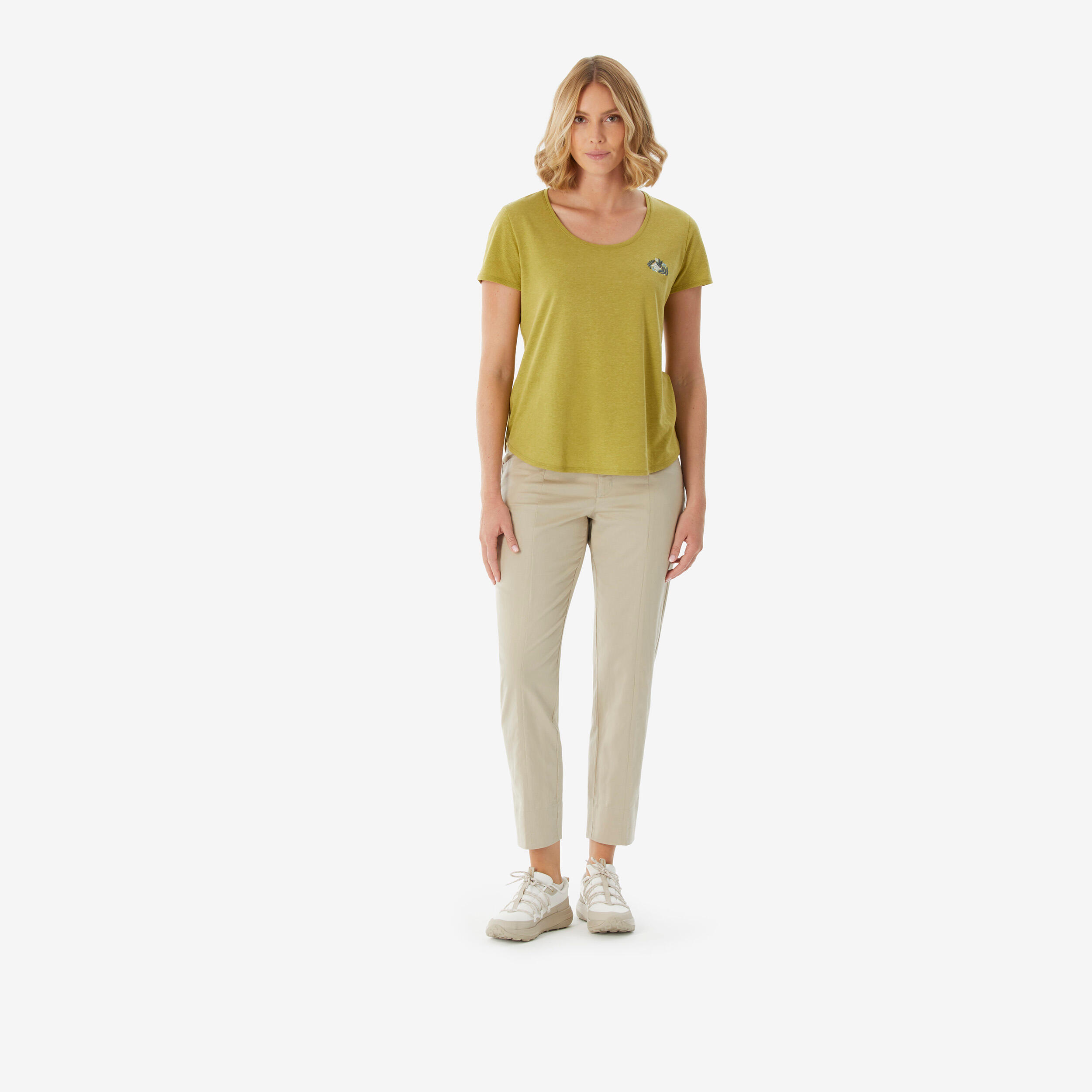 Women’s Linen Hiking Pants, NH 500 - QUECHUA
