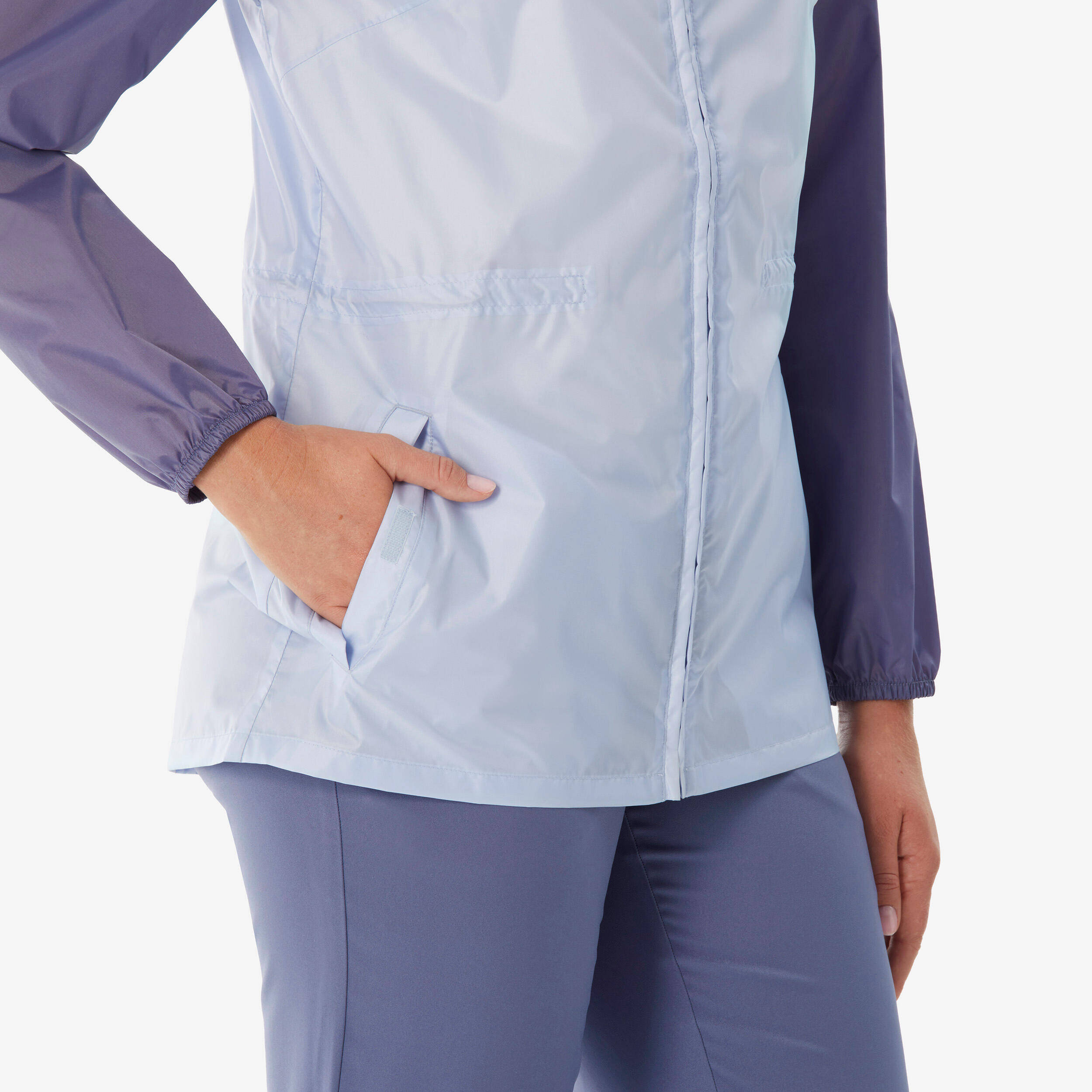 Women’s windproof and water-repellent hiking jacket, Raincut Full Zip - Purple -  5