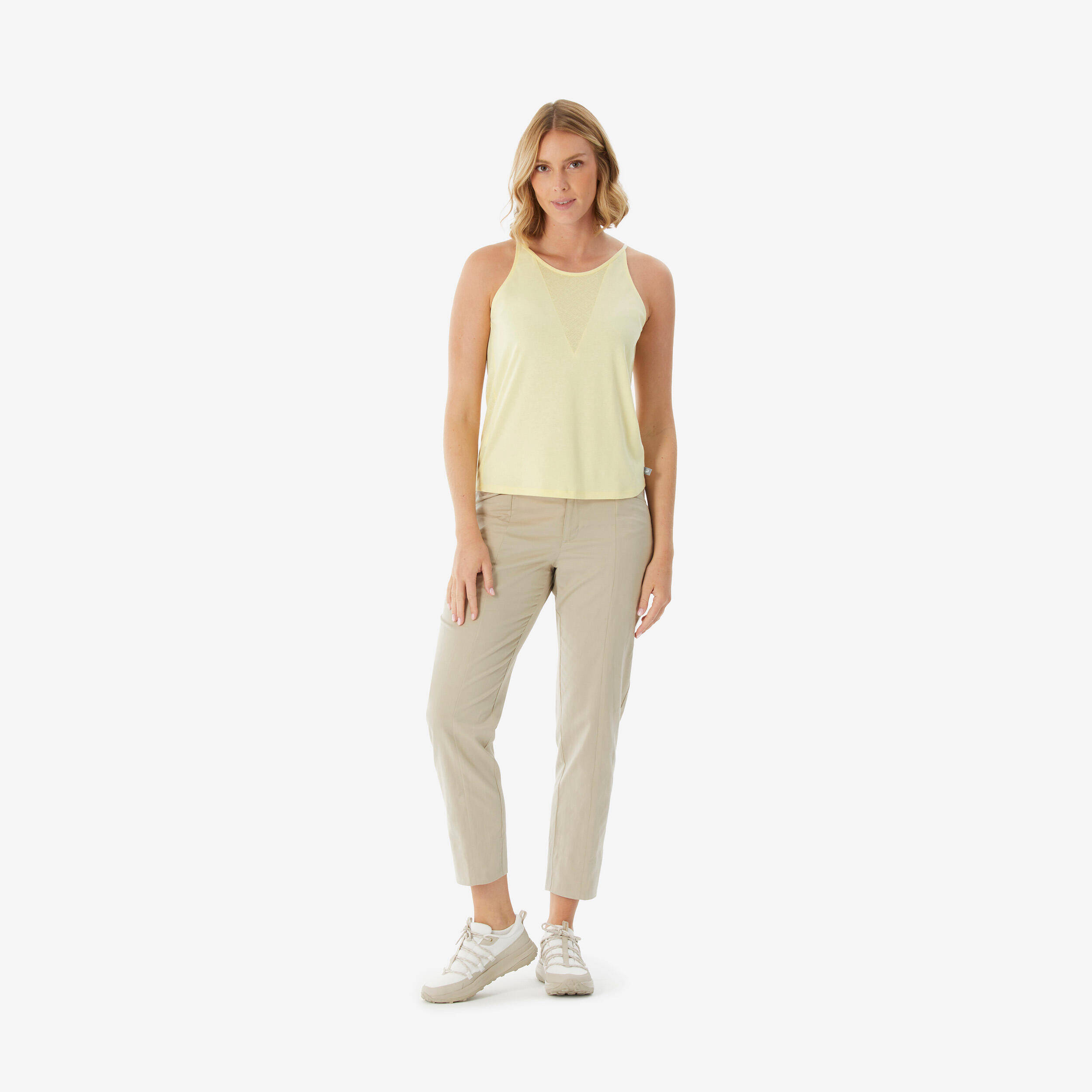 Women’s hiking tank top, NH500 - Yellow -  2