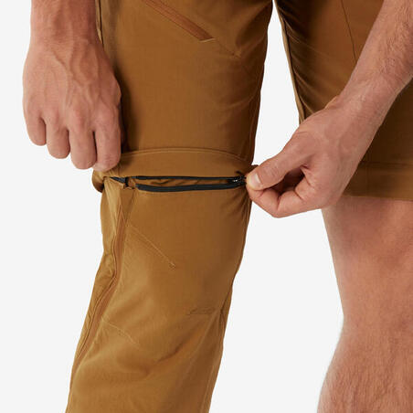 Штани чоловічі МН500 модульні для туризму коричневі