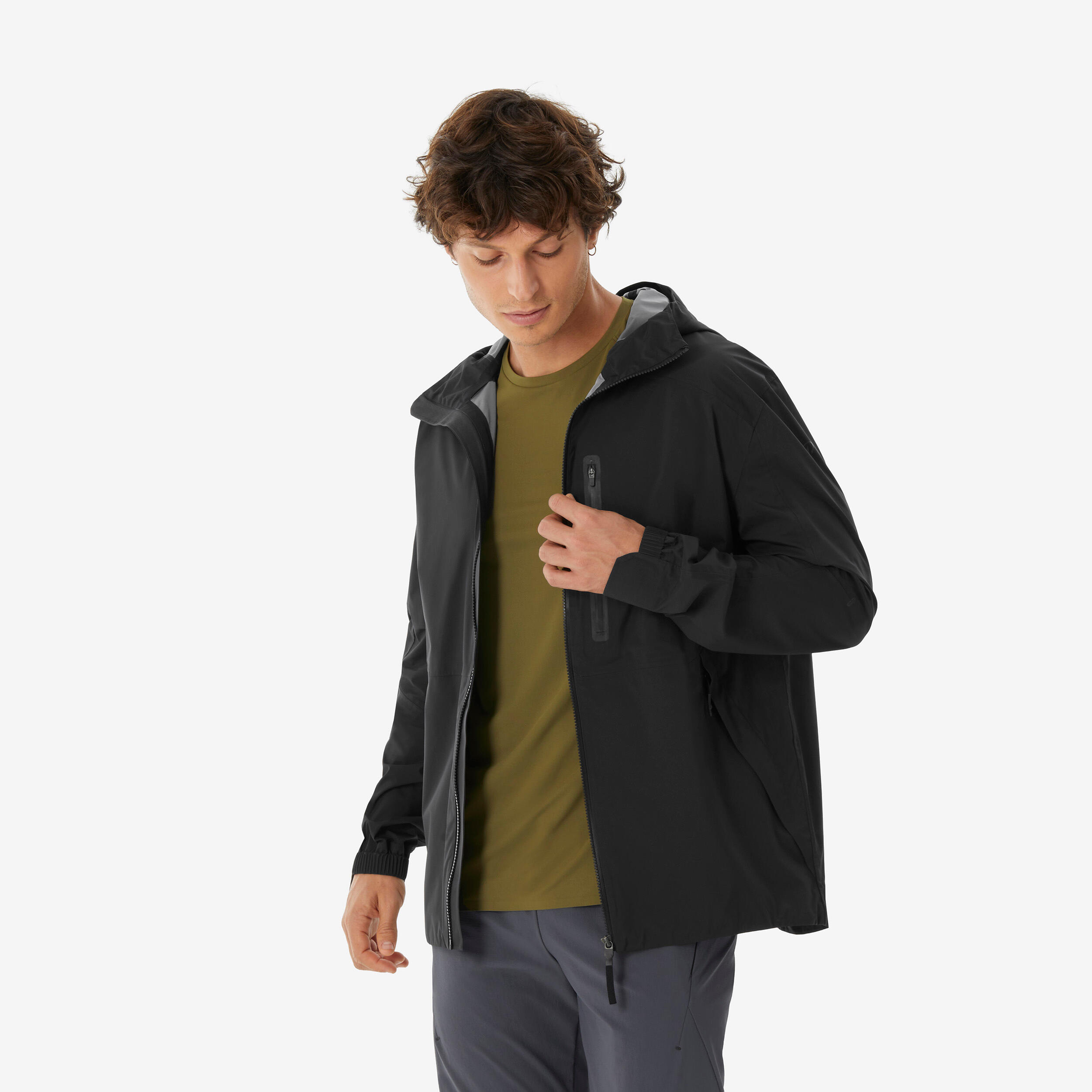 Men’s Waterproof Hiking Jacket, MH 500 Light - QUECHUA