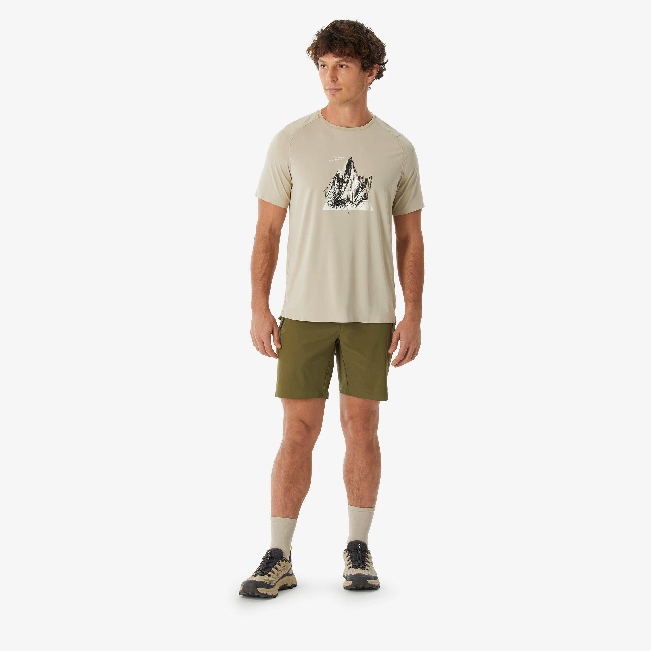 Men’s hiking shorts, MH500 - Khaki -  2