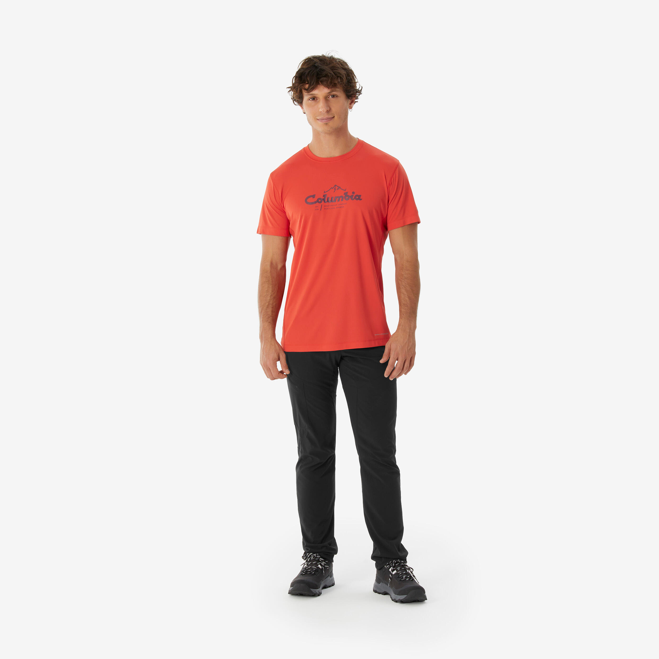 Kurzarm-Wander-T-Shirt - Columbia Zero Rules light SS Herren Rot 2/4