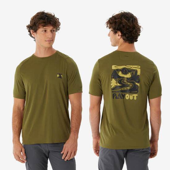 Camiseta de montaña y trekking manga corta Hombre Quechua MH500