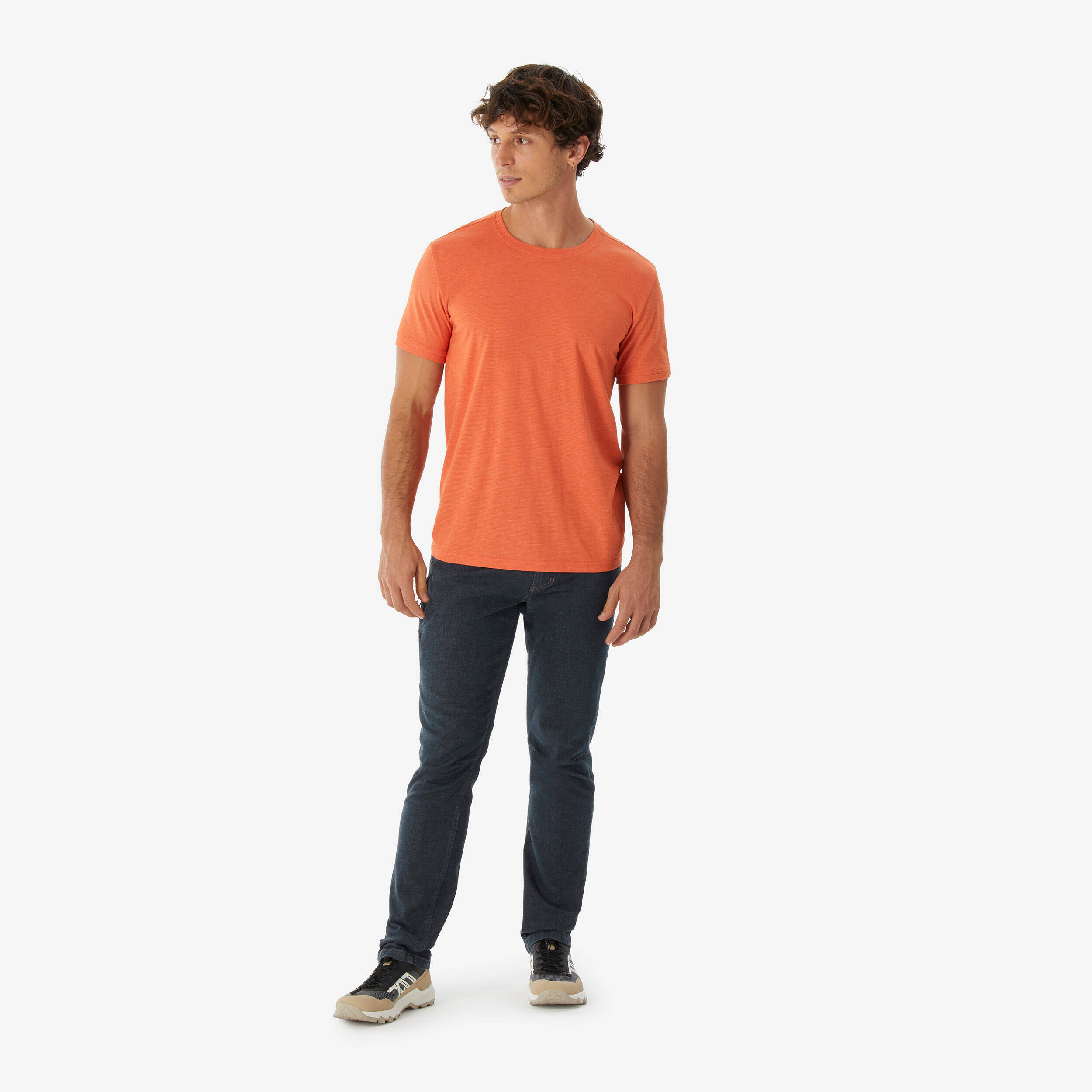 Men’s comfortable hiking T-shirt, NH500 Fresh - Orange -  2
